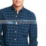 Mens Organic Custom Cotton Plaid Slim Fit Business Shirt thumbnail-6