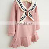 Custom Wholesale Cute Baby Girl Navy Style Children/baby Long Sleeve Half Dress thumbnail-2