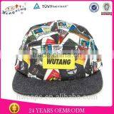 Cotton Woven Lable Wild Style Mens 5 Panel Cap thumbnail-1