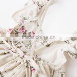 ShiJ Baby Girls Dress 100% Linen Backless Peach Blossom Summer Baby Clothing thumbnail-6