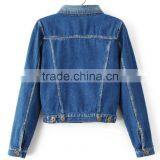 Runwaylover EY1013C Hot Sale 2016 Women Fashio Washed Denim Jackets thumbnail-2