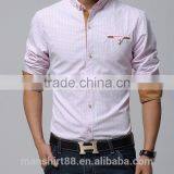 Decent Fashion Long Sleeve Contrast Color Custom Slim Fit Shirt thumbnail-3