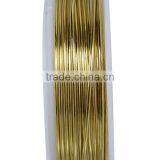 Copper Beading Wire Thread Cord Round Gold Plated 1mm Dia. , 2 Rolls thumbnail-2
