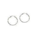 Stainless Steel Diamond Insertion Hoop Earrings With Mi Silver Plating for Party thumbnail-1