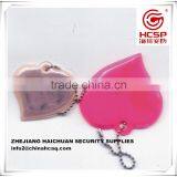 Popular Pink Heart-shaped Pvc Reflective Keychain