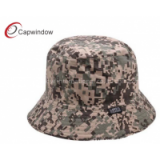 Men`s Camouflage Pattern Printing Fisherman Bucket Hat With A Woven Label