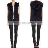 YR253 Lots of Color Rabbit Fur Gilet/Fashion Women Fur Waistcoat Vest thumbnail-1