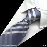 Satin Brown Polyester Woven Necktie Handmade Standard Length