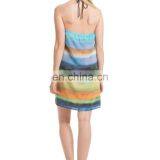 Customized Rainbow Design Beach Dress Digital Printed Sarong for Beach Wear thumbnail-2