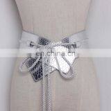 TWOTWINSTYLE PU Leather Wide Belt For Women Snakeskin Tassel Lace Up Spring Cummerbund Fashion New thumbnail-5