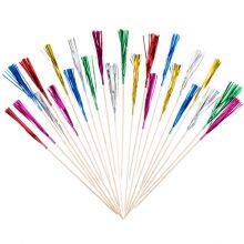 Sparkling Foil Cocktail Drink Decoration Palm Picks for Party thumbnail-3