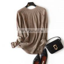 Женский бесшовный трикотажный вязаный кашемировый свитер с вырезанными узорами Жаккард thumbnail-3