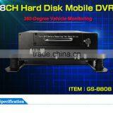 Hard Disk Mobile DVR , HDD2.5 Truck Security Camera Alarm I/O, G-Sensor 8CH Dvr Kit