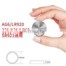 Alkaline Button Cell Battery AG6 LR920 371 171 LR69 Sr921 1.5v Button Cell Battery for Car Key Watch thumbnail-5