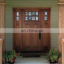 Antique Prehung Fiberglass Exterior Wooden Front Door With Windows Double Entry Doors for Sale thumbnail-4