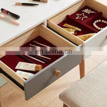 Vanity With Led Light Makeup Mirror Table Dressing Desk With 4 Drawers for Bedroom thumbnail-5