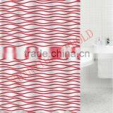 Flower Shower Curtain Red Shower Curtain Stripe Shower Curtain thumbnail-1