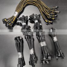 Graphics Card Power Cable Pcie Molex 8 8-Pin Pci Express to Dual Pcie 16X 8-Pin 6 2-Pin Power Glue Sleeve Cable 16 Awg