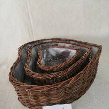 Wholesale Custom Heart Shape Handwoven Willow Wicker Gift Basket thumbnail-1