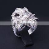 New African Design Wedding Luxury Style Baguette Zircon Crystal Women CZ Jewelry Ring thumbnail-5
