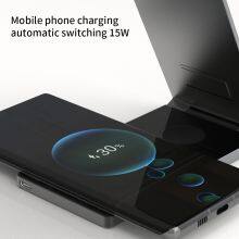 Aluminum Wireless Charger Pad Transparent Wireless Magnetic Travel Charger 3 In 1 Station thumbnail-4