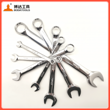 BODA 14-Piece High-quality. Combination Wrench Set for Sale, ChromeVanadium Steel, Long Pattern DesignInclude Metric Sizes 8mm-24mm With Storage Rack thumbnail-3