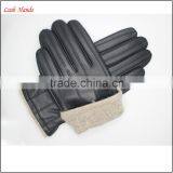 Driving Gloves for Men Fashion Black Goatskin Mens Leather Driving Gloves thumbnail-5