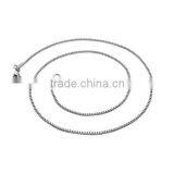 Stainless Steel Box Chain Necklace (MA012903) thumbnail-1