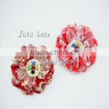 Flag Day Lace Rhinestone Flower Decorate- Holiday Lace Pearl Flower Wholesale