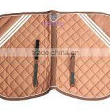 Brown Cotton Drill Saddle Pad. thumbnail-1