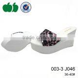 Summer Lady Fashion High Heel Wedge Slipper Shoes thumbnail-1