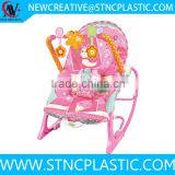 plastic music baby rocking crib with safety belt