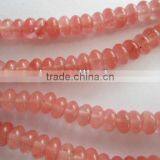 Wholeasle high quality cherry quartz button jewelry beads