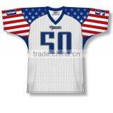 Polyester Spandex Custom Sublimated Flag American Football Jersey/Shirt thumbnail-1