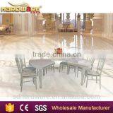 New Design Sound Induction LED Stainless Steel Base High Gloss Top Banquet Table thumbnail-2
