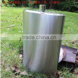 High Quality 128 OZ Stainless Steel Hip Flask With Leather