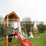 Garden Wooden Play Centre With Slide thumbnail-1