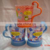hot sell glass coffee cup with metal holder