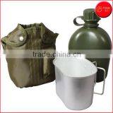 US Army Water Bottle Military Water Canteen Army Canteen Soldier Canteen 3 Piece 1 Quart Canteen Kit With Cover & Aluminum Cup thumbnail-1