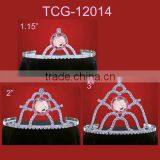 Pink Crystal Pageant Wedding Tiara thumbnail-1