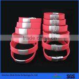 Red Silicon Write on Bracelet id Bracelets thumbnail-1