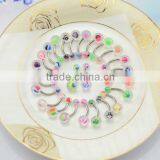 Stainless Steel Curved Barbell With Charming Acrylic Balls Tongue Rings New Fashion Magnetic Tongue Piercing Jewelry thumbnail-4