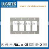 4 Gang Decorative Metal Electric Wall Plate