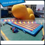 18m jump pad for kids / factory outlet rainbow color inflatable jump pad