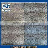 Shinny Snake Skin Synthetic Leather for Shoes Animal Skin Leather thumbnail-3
