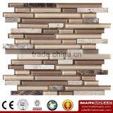 IMARK Mixed Color Crystal Glass Mosaic Tiles Mix Marble Mosaic Tiles for Wall Decoration Code IXGM8-108