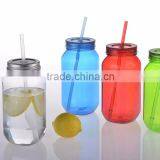 High Quality 16OZ 20OZ Drinkging Glass Mason Jar With Handle Straw and Tin Lid Manufacturer thumbnail-4