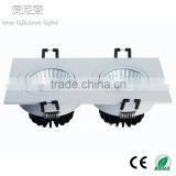 double head hot selling 2x7w cob led ceiling light square downlight square led downlights