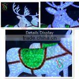 Christmas Lights 3D Acrylic Deer Motif Light Decoration Deer Carriage Light Factory Price thumbnail-4