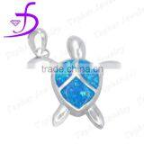 Fire Blue Opal Turtles Pendant Popular Hip Hop Pendant thumbnail-1